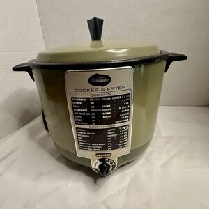 Vintage Sunbeam Avocado Cooker Deep Fryer Basket - MADE IN USA Prop Works MCM